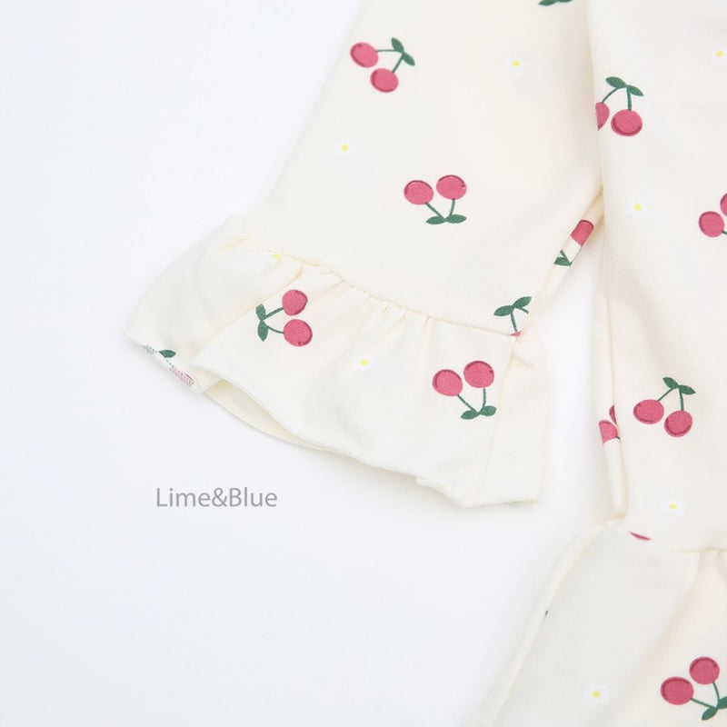 Lime & Blue - Korean Children Fashion - #kidsshorts - Lovely Cherry Easywear - 10