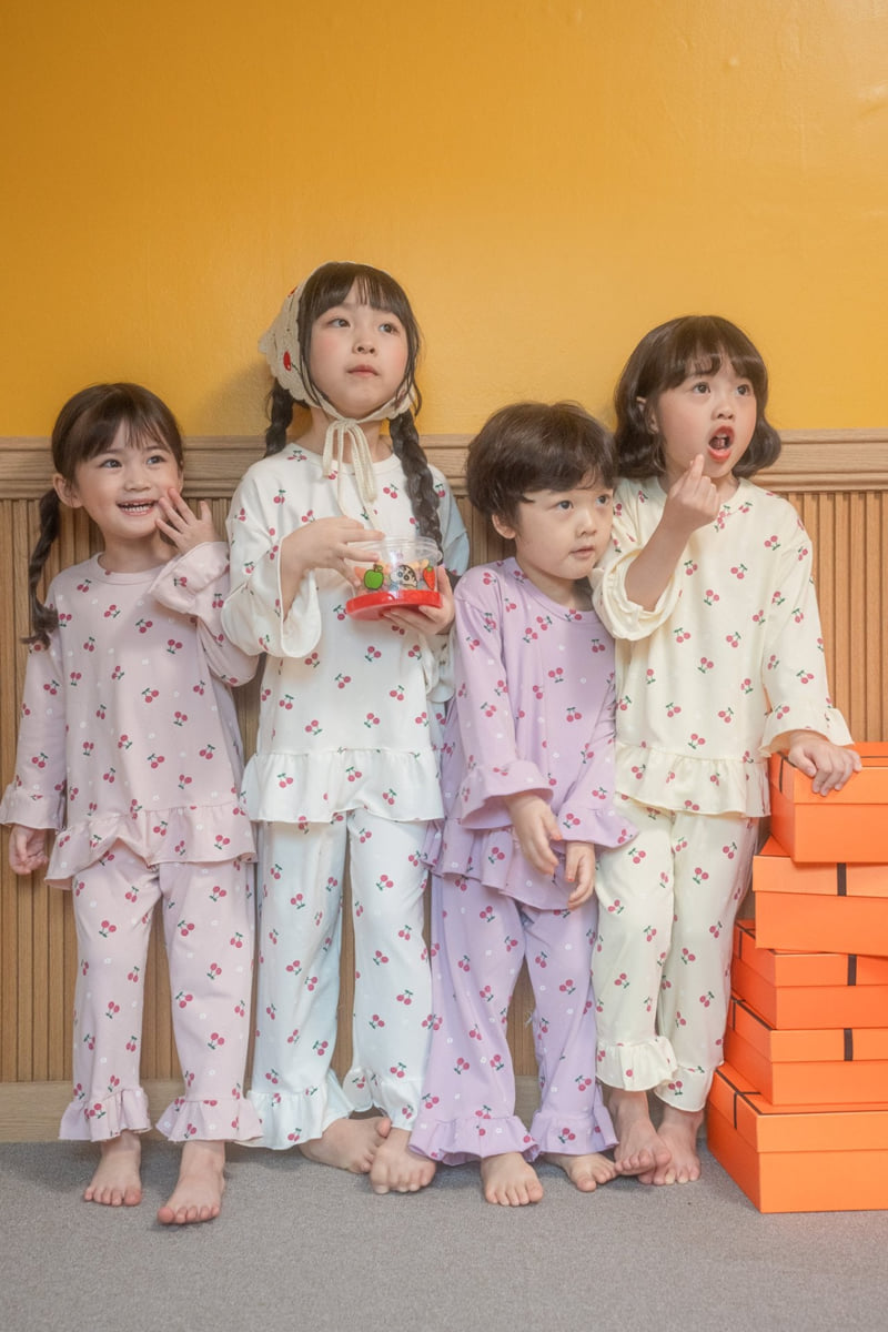 Lime & Blue - Korean Children Fashion - #prettylittlegirls - Lovely Cherry Easywear