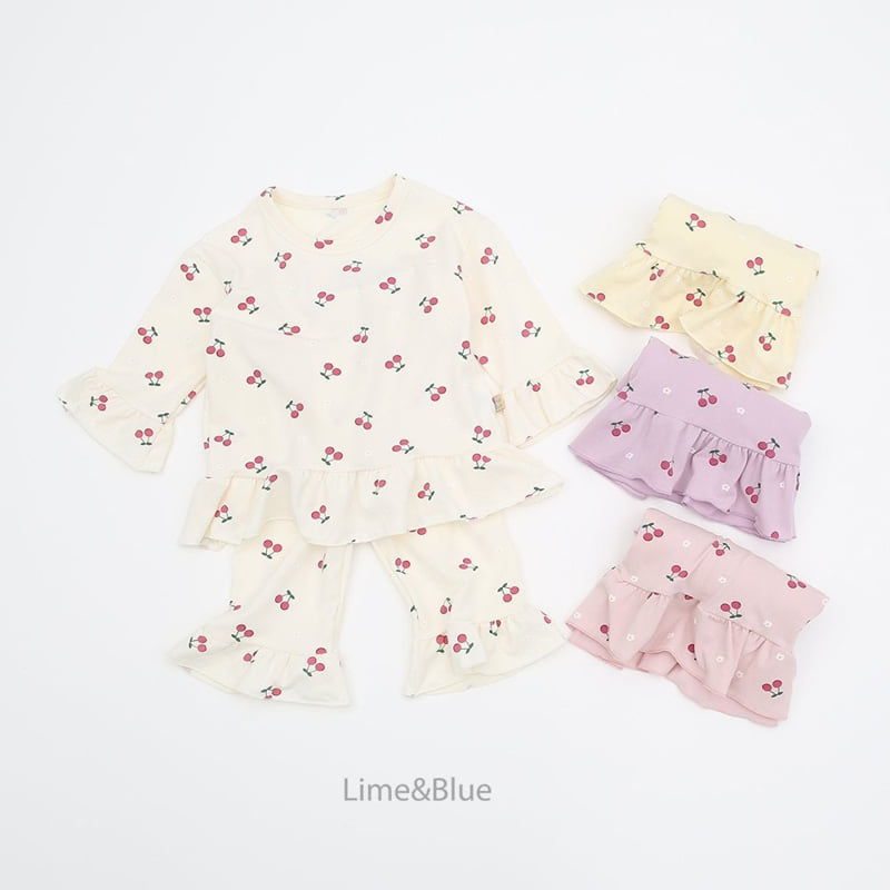 Lime & Blue - Korean Children Fashion - #todddlerfashion - Lovely Cherry Easywear - 2