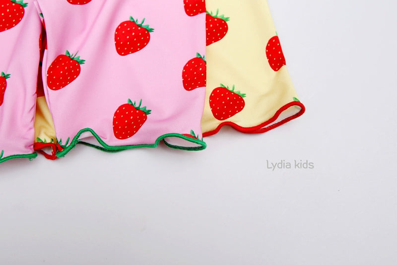 Lydia - Korean Children Fashion - #Kfashion4kids - Strawberry Crop Swimsuit Set - 7