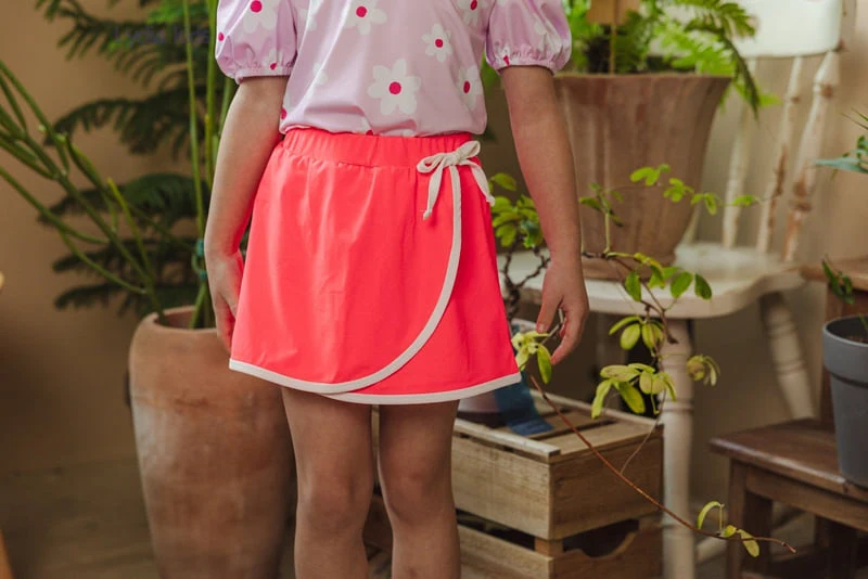 Lydia - Korean Children Fashion - #designkidswear - Happy Flower Skirt Pants Swimsuit - 10
