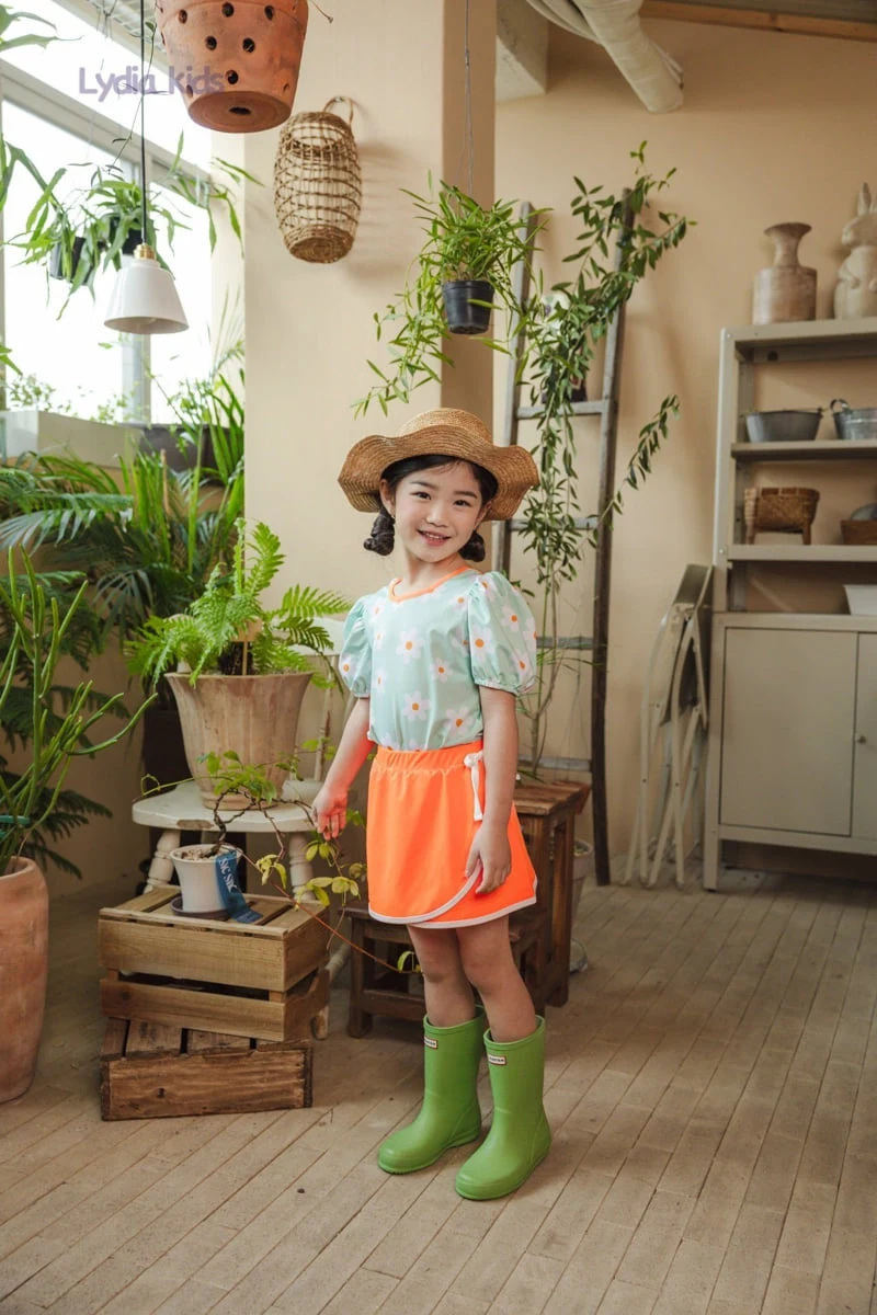 Lydia - Korean Children Fashion - #fashionkids - Happy Flower Skirt Pants Swimsuit - 12