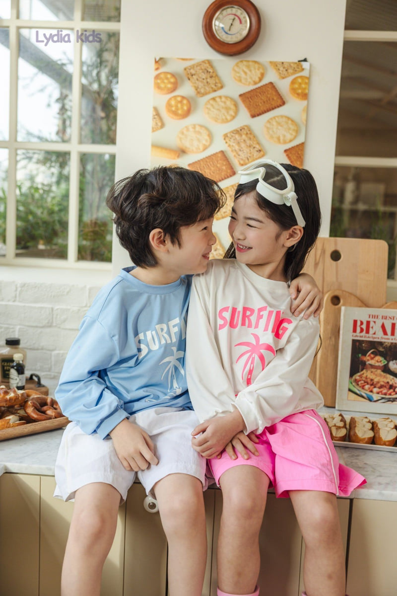 Lydia - Korean Children Fashion - #kidsshorts - Palm Tree Rash Guard - 7