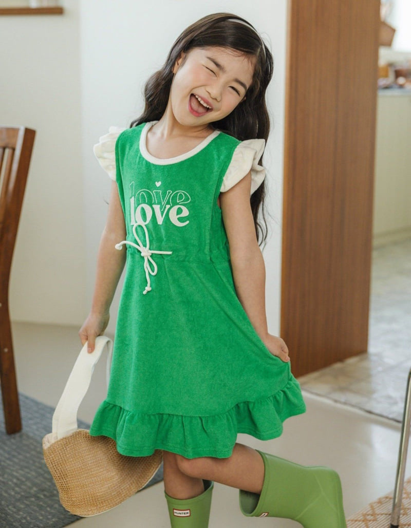 Lydia - Korean Children Fashion - #kidsstore - Terry Beach One-piece