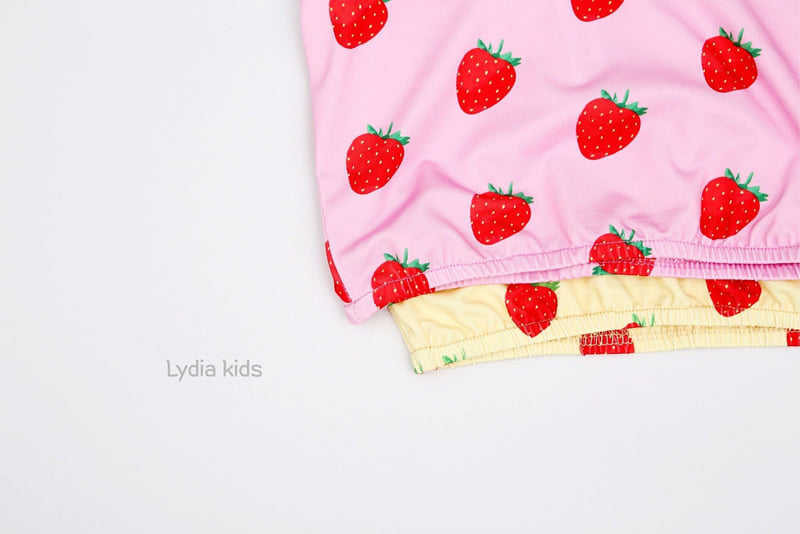 Lydia - Korean Children Fashion - #littlefashionista - Strawberry Crop Swimsuit Set - 8