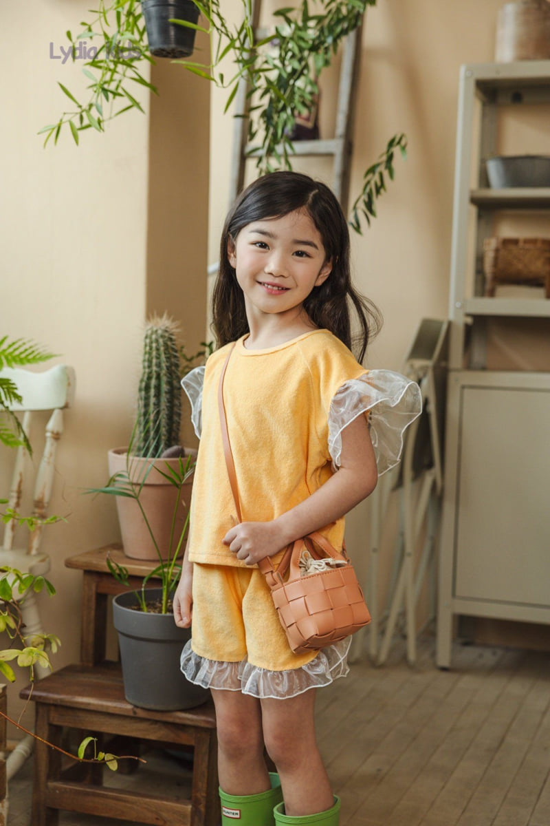 Lydia - Korean Children Fashion - #littlefashionista - Terry Shine Frill Set - 4