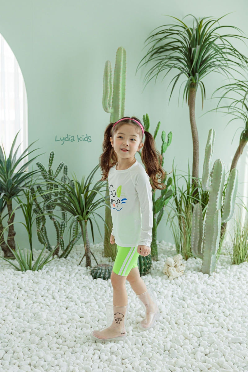 Lydia - Korean Children Fashion - #prettylittlegirls - Surfer Rash Guard Set - 3