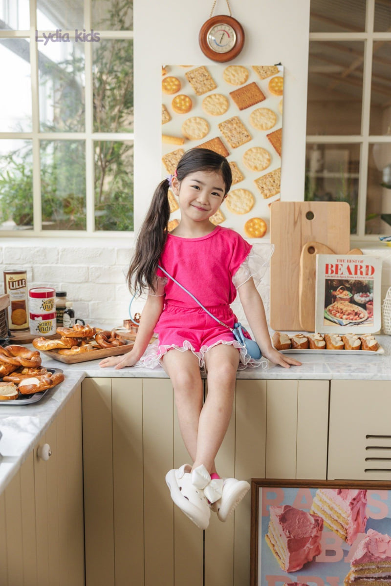 Lydia - Korean Children Fashion - #toddlerclothing - Terry Shine Frill Set - 8