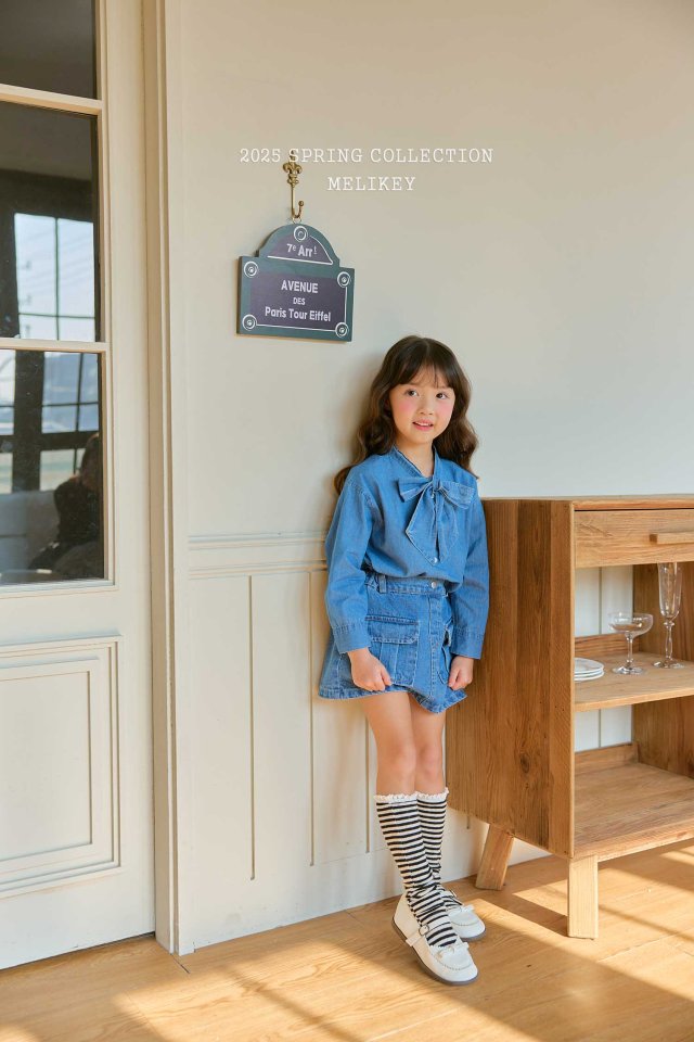 Melikey - Korean Children Fashion - #Kfashion4kids - Miu Denim Skirt - 5