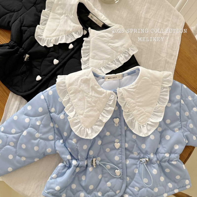 Melikey - Korean Children Fashion - #Kfashion4kids - Dot Collar Quilting Jacket - 10