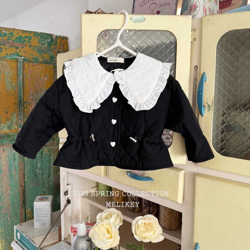 Melikey - Korean Children Fashion - #Kfashion4kids - Black Collar Quilting Jacket - 9
