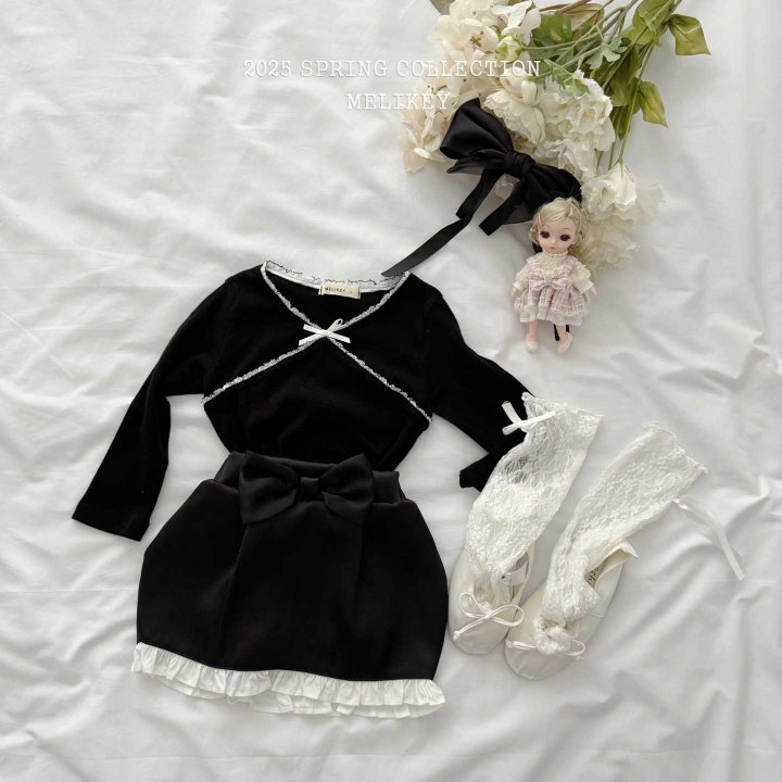 Melikey - Korean Children Fashion - #childofig - Coco Ribbon Skirt - 6