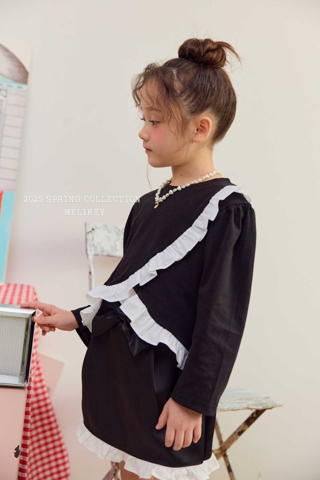 Melikey - Korean Children Fashion - #childofig - Cross Frill Tee - 5