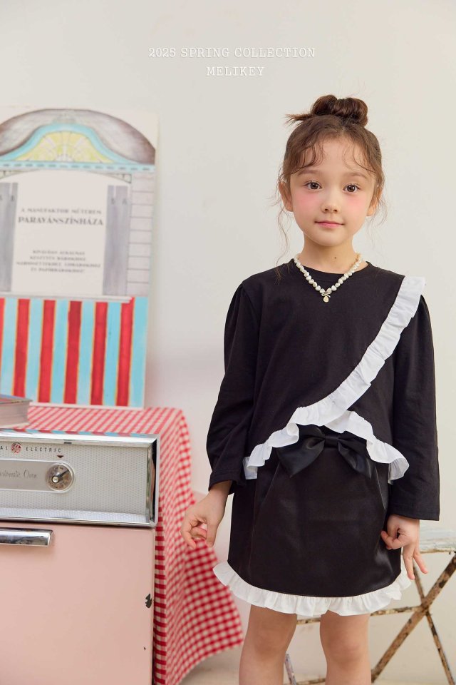 Melikey - Korean Children Fashion - #childofig - Cross Frill Tee - 6