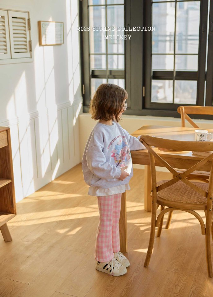 Melikey - Korean Children Fashion - #childofig - Big Check Bootcut Pants - 3