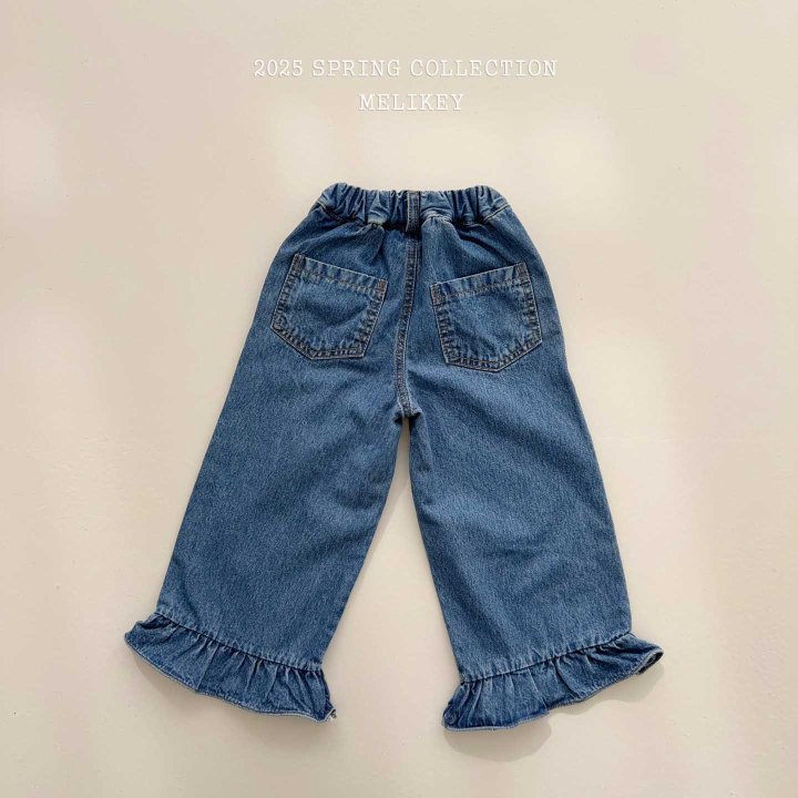 Melikey - Korean Children Fashion - #childofig - Denim Frill Pants