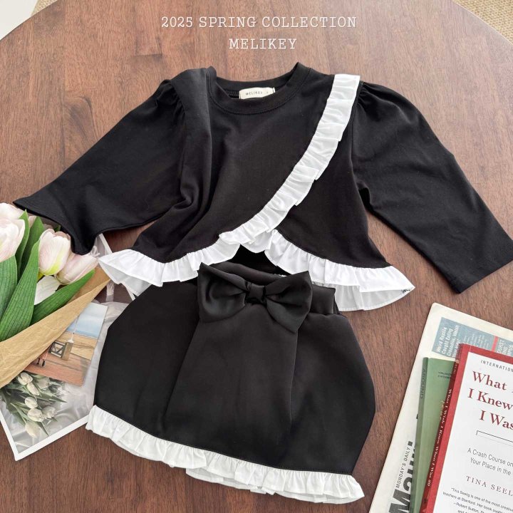 Melikey - Korean Children Fashion - #childrensboutique - Coco Ribbon Skirt - 8