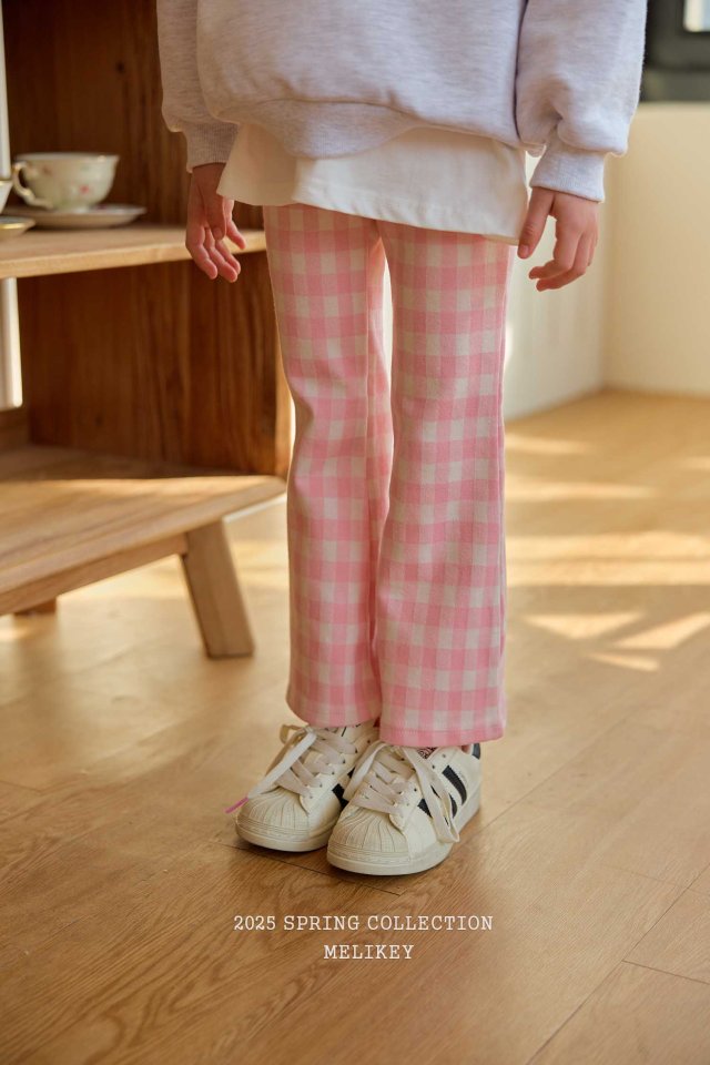 Melikey - Korean Children Fashion - #childrensboutique - Big Check Bootcut Pants - 5