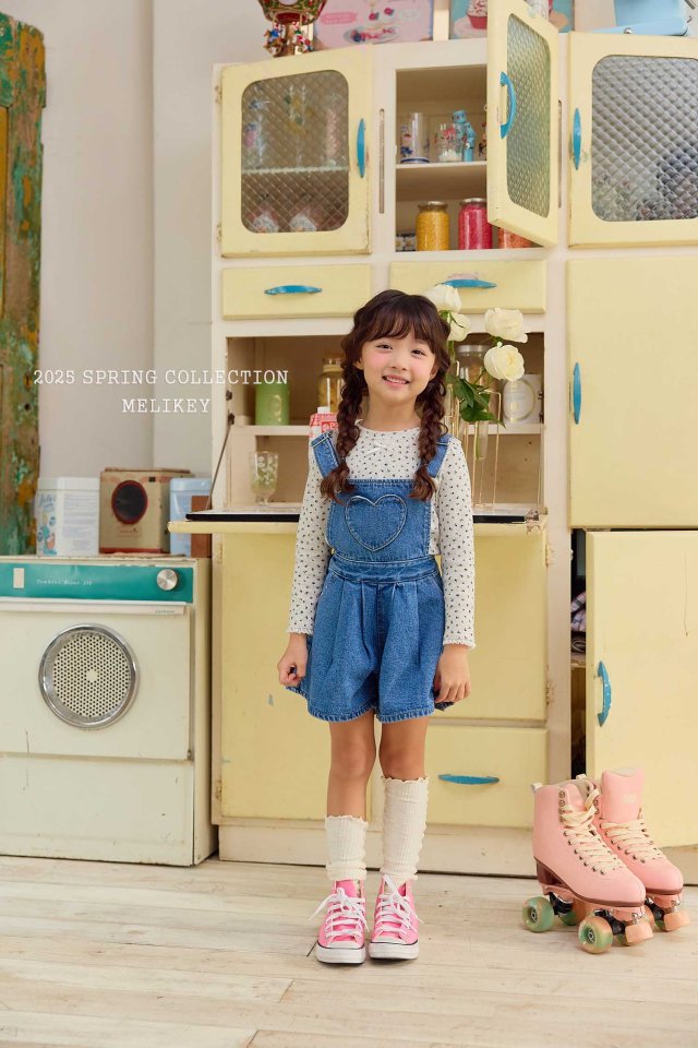 Melikey - Korean Children Fashion - #designkidswear - Heart Pocket Suspenders Pants - 2