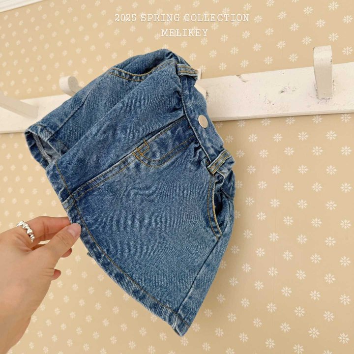 Melikey - Korean Children Fashion - #designkidswear - Layered Short Denim Skirt