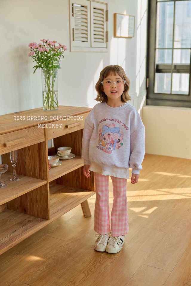 Melikey - Korean Children Fashion - #designkidswear - Big Check Bootcut Pants - 6