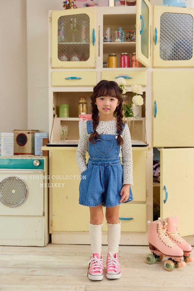 Melikey - Korean Children Fashion - #discoveringself - Heart Pocket Suspenders Pants - 3