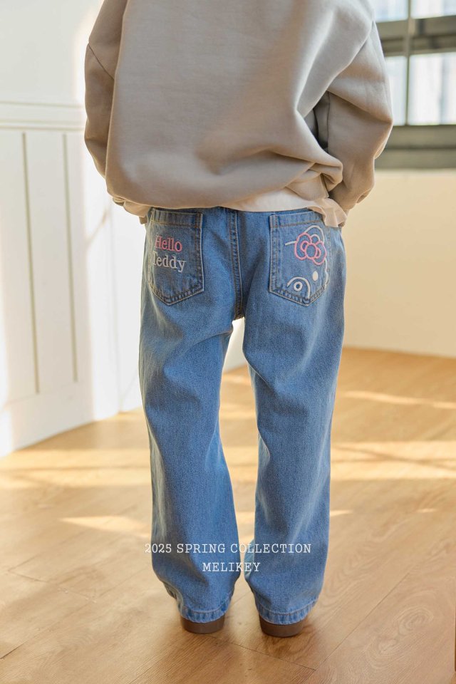 Melikey - Korean Children Fashion - #discoveringself - Hello Denim Pants - 7