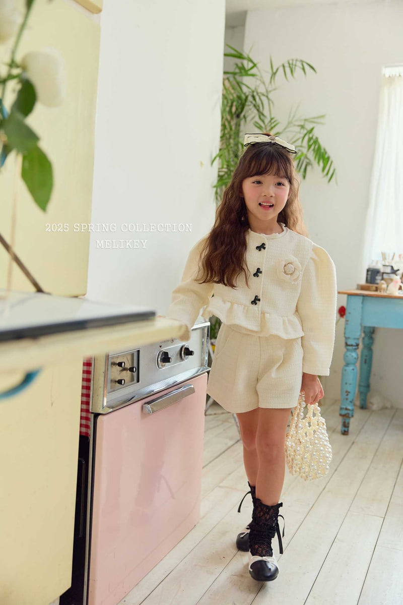Melikey - Korean Children Fashion - #fashionkids - Tweed Frill Set - 9