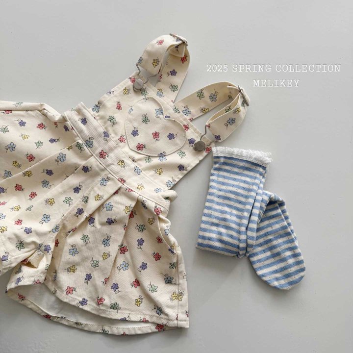 Melikey - Korean Children Fashion - #fashionkids - Spring Flower Suspenders Pants - 3