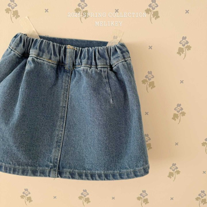 Melikey - Korean Children Fashion - #fashionkids - Miu Denim Skirt