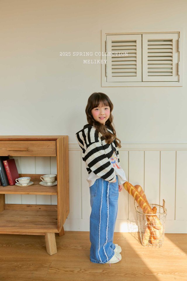Melikey - Korean Children Fashion - #fashionkids - Point Denim Pants - 9