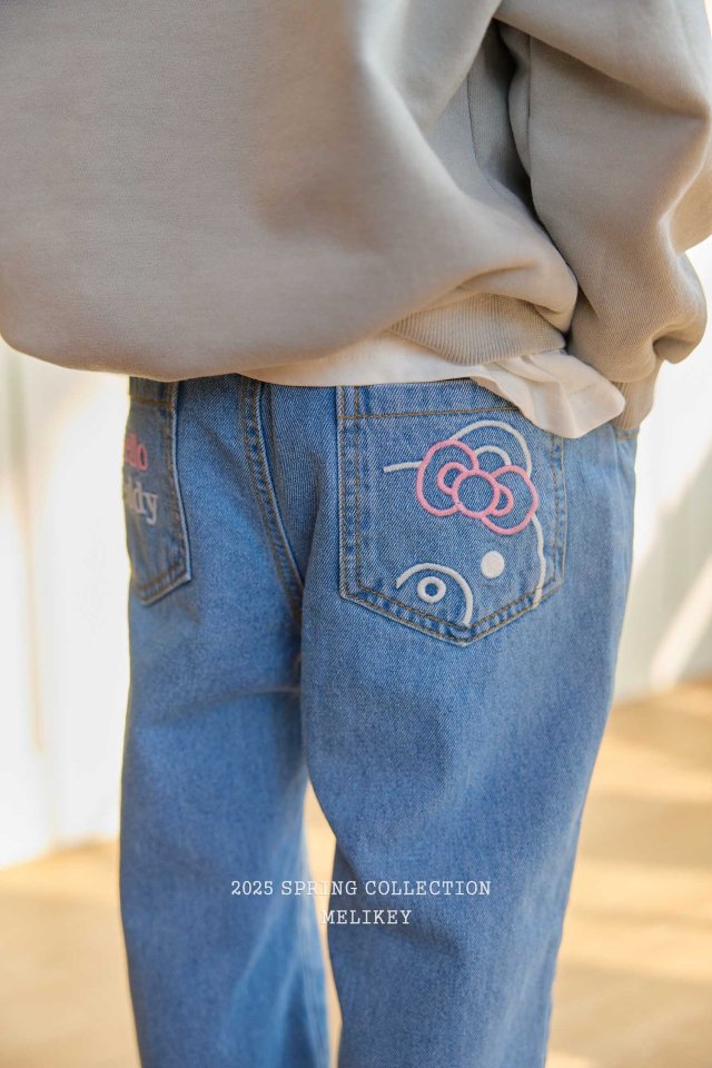 Melikey - Korean Children Fashion - #fashionkids - Hello Denim Pants - 8