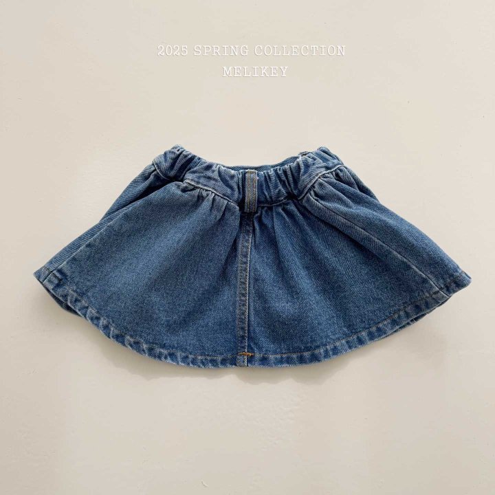 Melikey - Korean Children Fashion - #fashionkids - Layered Short Denim Skirt - 3