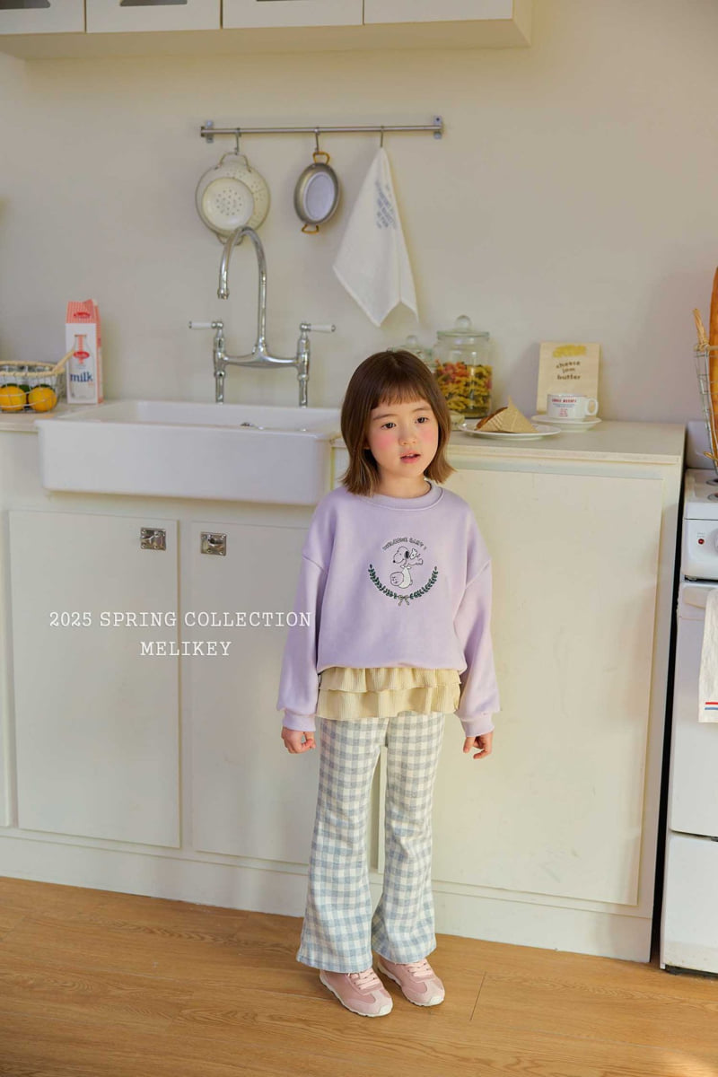Melikey - Korean Children Fashion - #fashionkids - Big Check Bootcut Pants - 8