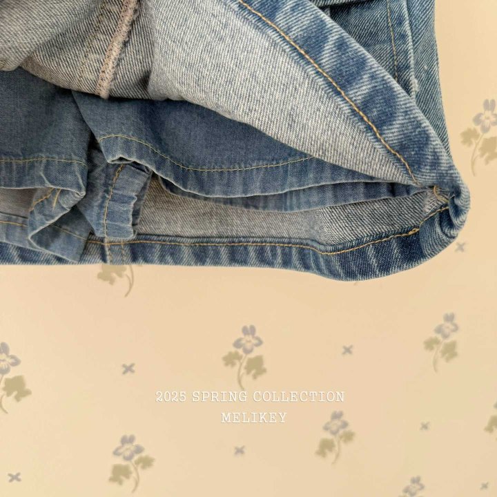 Melikey - Korean Children Fashion - #kidsshorts - Miu Denim Skirt - 2
