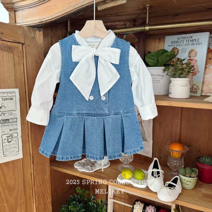 Melikey - Korean Children Fashion - #kidsshorts - Big Ribbon Blouse - 5