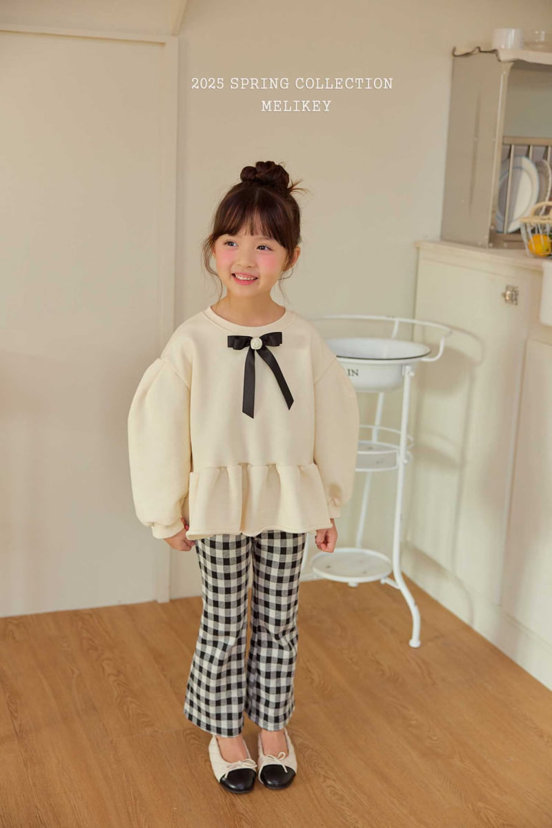Melikey - Korean Children Fashion - #kidsshorts - Big Check Bootcut Pants - 9