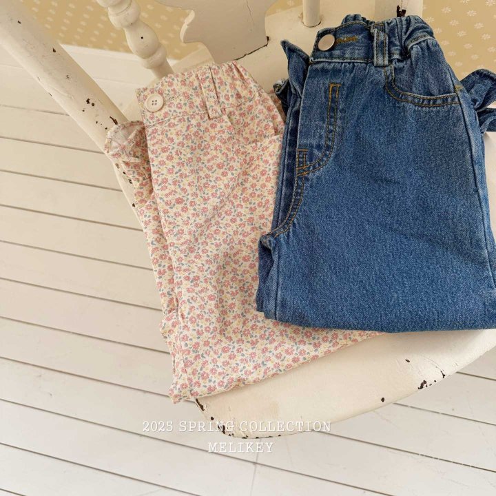 Melikey - Korean Children Fashion - #kidsshorts - Denim Frill Pants - 6