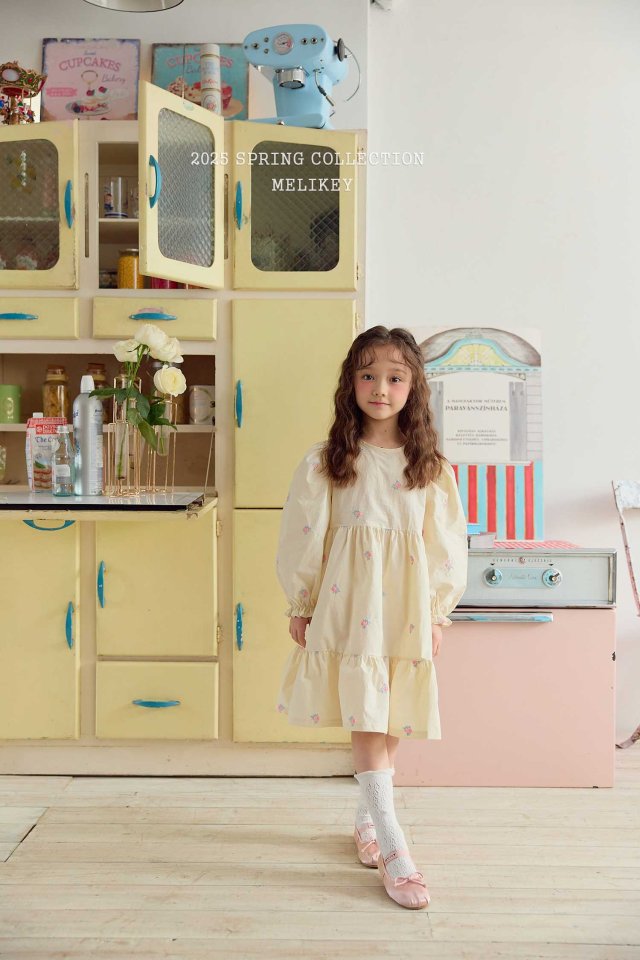 Melikey - Korean Children Fashion - #kidsstore - Jasmine Embroidery One-piece - 2