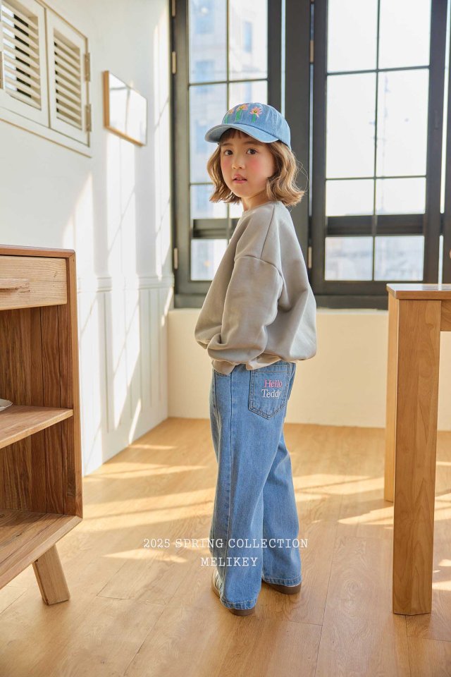 Melikey - Korean Children Fashion - #kidsstore - Hello Denim Pants - 10