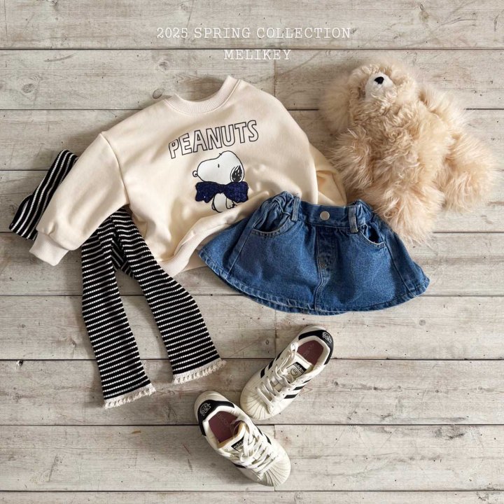 Melikey - Korean Children Fashion - #kidsstore - Layered Short Denim Skirt - 5