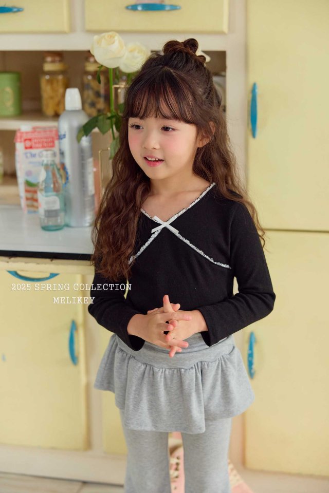 Melikey - Korean Children Fashion - #kidsshorts - Dia Ribbon Tee - 4