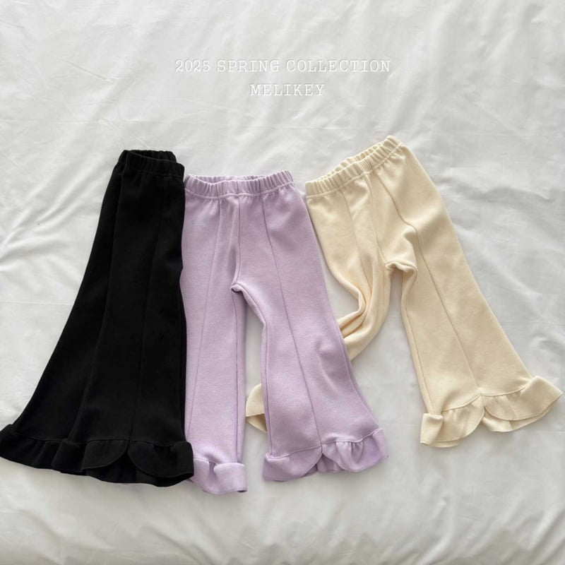Melikey - Korean Children Fashion - #kidzfashiontrend - Spring Frill Bootcut Pants - 10