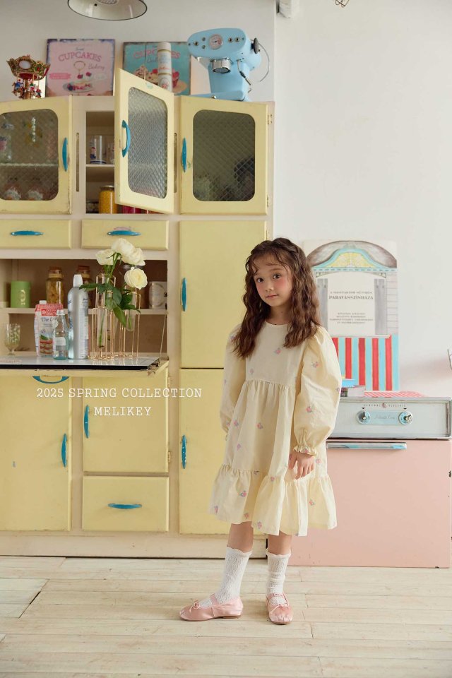 Melikey - Korean Children Fashion - #kidzfashiontrend - Jasmine Embroidery One-piece - 3