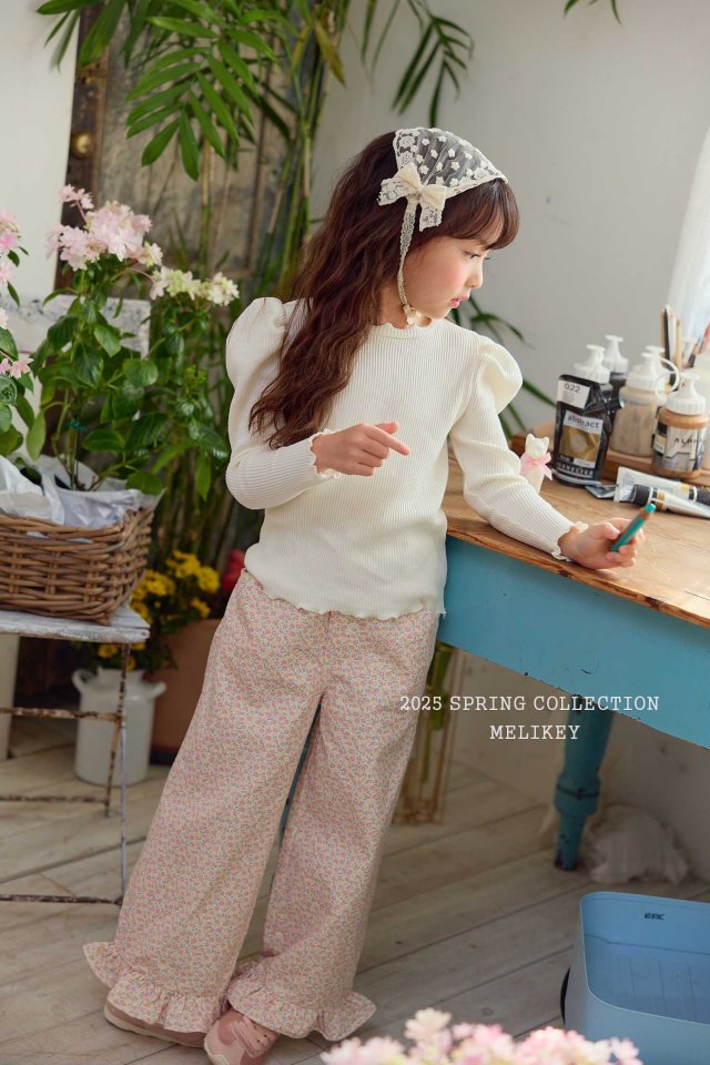 Melikey - Korean Children Fashion - #kidzfashiontrend - Ribbed Puff Tee - 3