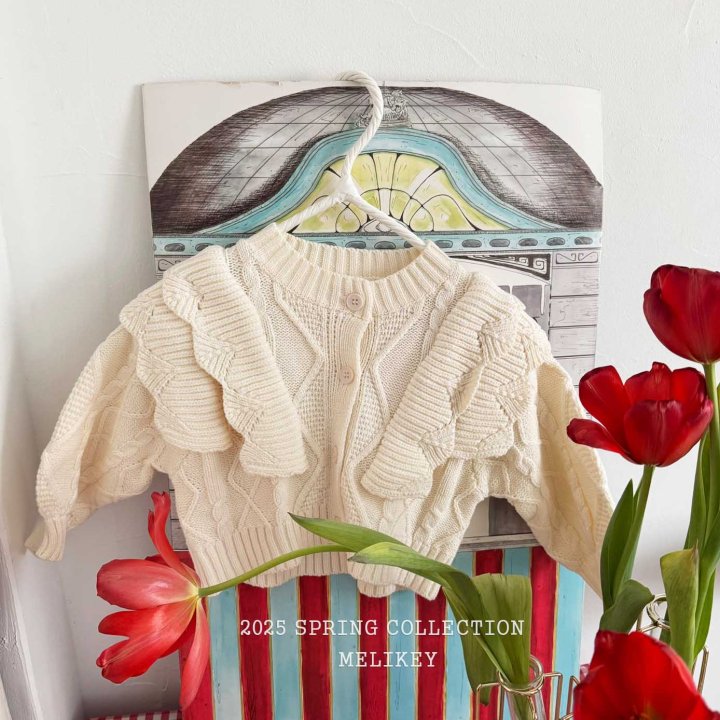 Melikey - Korean Children Fashion - #littlefashionista - Pastel Frill Cardigan