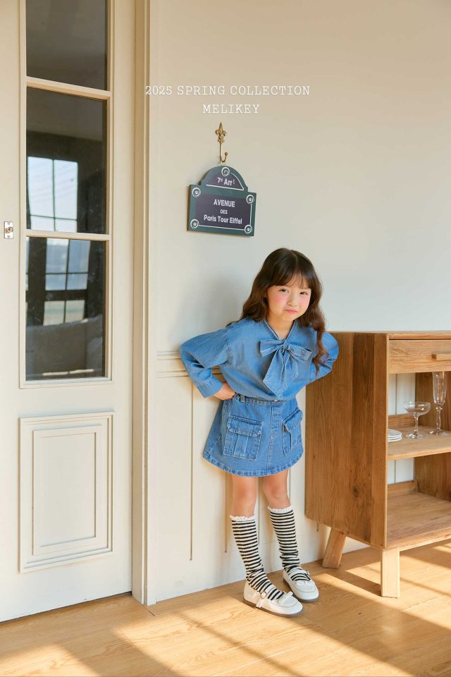 Melikey - Korean Children Fashion - #littlefashionista - Miu Denim Skirt - 6