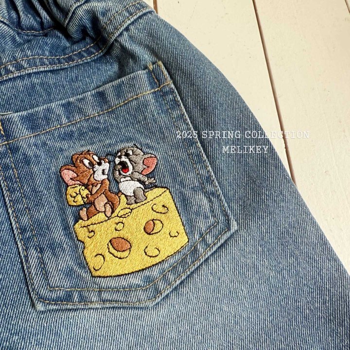 Melikey - Korean Children Fashion - #Kfashion4kids - Jerry Embroidered Shorts  - 4