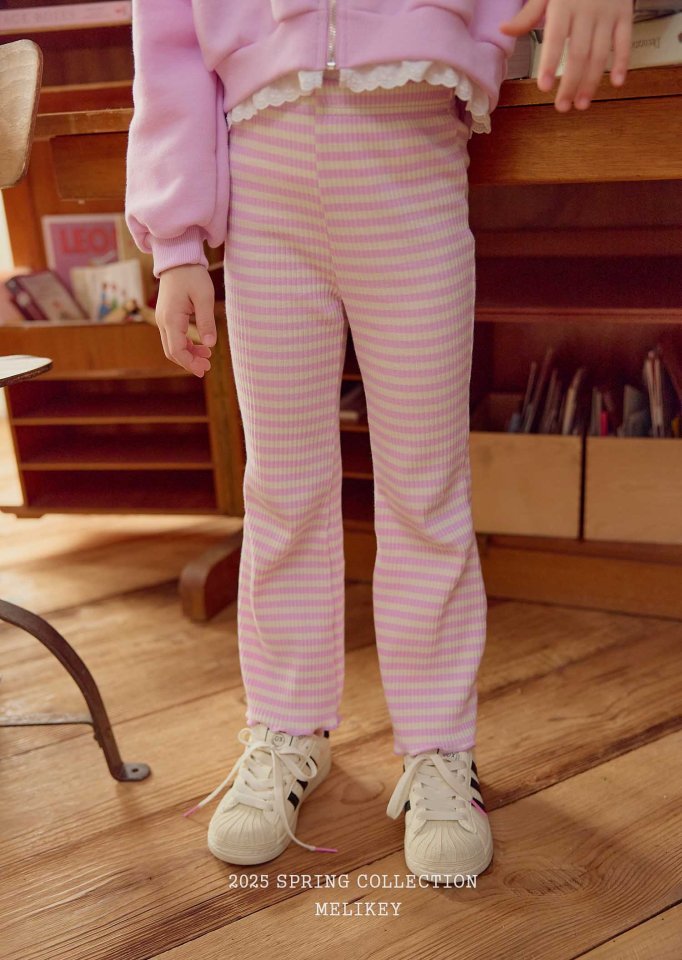 Melikey - Korean Children Fashion - #magicofchildhood - Jelly Ribbed Bootcut Pants - 8