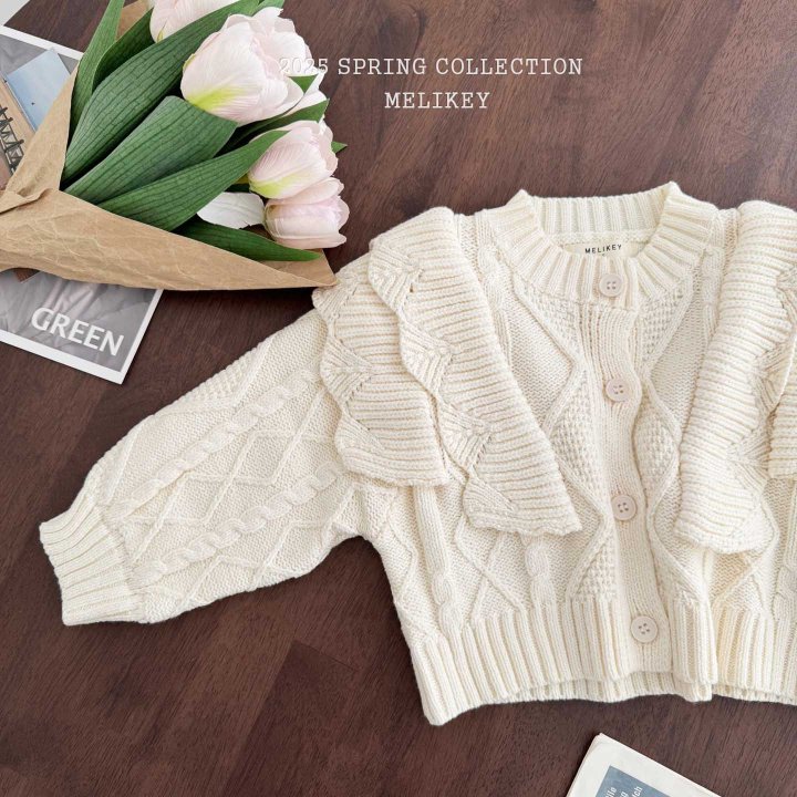 Melikey - Korean Children Fashion - #minifashionista - Pastel Frill Cardigan - 3
